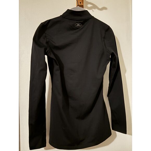 Under Armour ColdGear Womens S Fitted Mock Neck Long Sleeve Base Layer Black - Picture 3 of 5